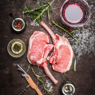 Berkshire Pork Rib Chop, Two Bone Frenched – Lane Meat Company